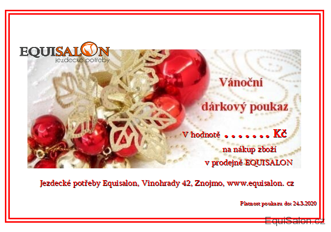    Vánoční dárkový poukaz vlastní hodnota