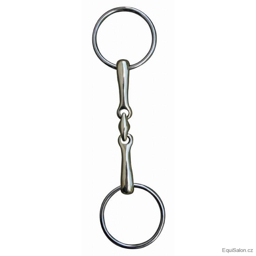 Udidlo HKM Stihlo 3 x lomené udidlo, 18 mm, nerez