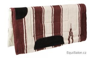 Westernová deka Navajo vyztužená kůží, umělý beránek 74x74cm 