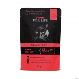 FFL CAT POUCH ADULT BEEF 85G